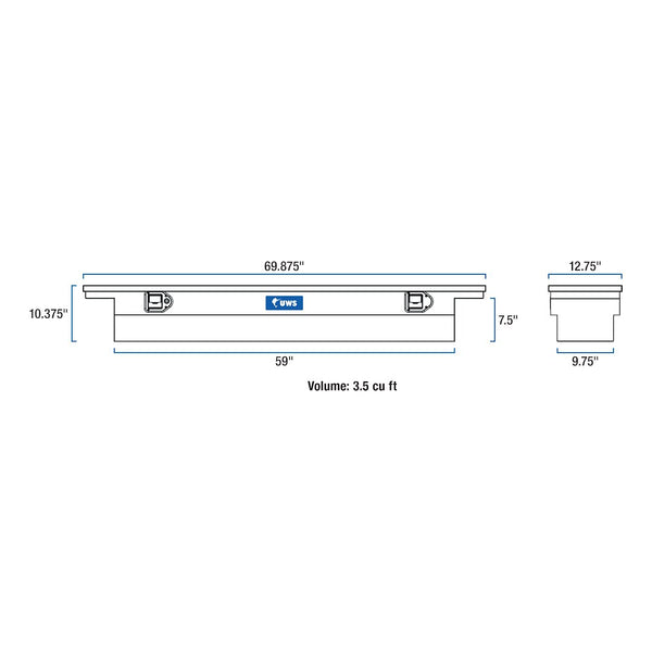 UWS Slim Line Crossover Tool Box (MPN: TBS-69-SL-LP)