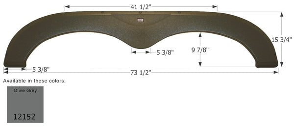 Icon Fender Skirt for Tandem Axle (MPN: 12152)