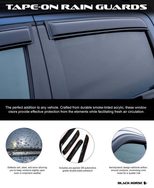 Black Horse Offroad Rain Guards (MPN: 14-94845)