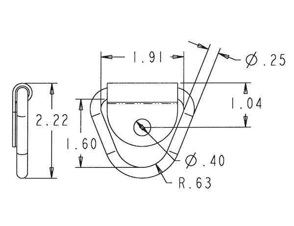 D-Ring with Mounting Bracket (MPN: B21)