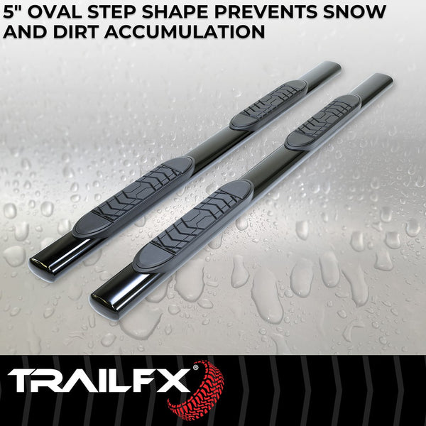TrailFX 5 Inch Oval Straight Nerf Bar (MPN: A7013B)