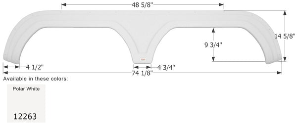 Icon Fender Skirt for Tandem Axle RVs (MPN: 12263)