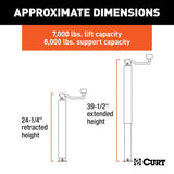 CURT Manual Topwind Trailer Tongue Jack (MPN: 28570)