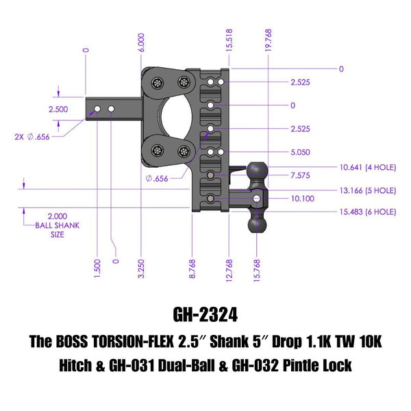 Gen-Y Hitch Torsion-Flex Drop Hitch (MPN: GH-2324)