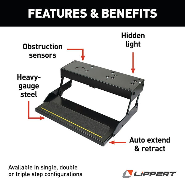 Lippert Components Electric Folding Step (MPN: 3747452)