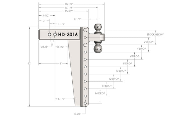 Bulletproof Hitches Heavy Duty Hitch (MPN: HD3016)