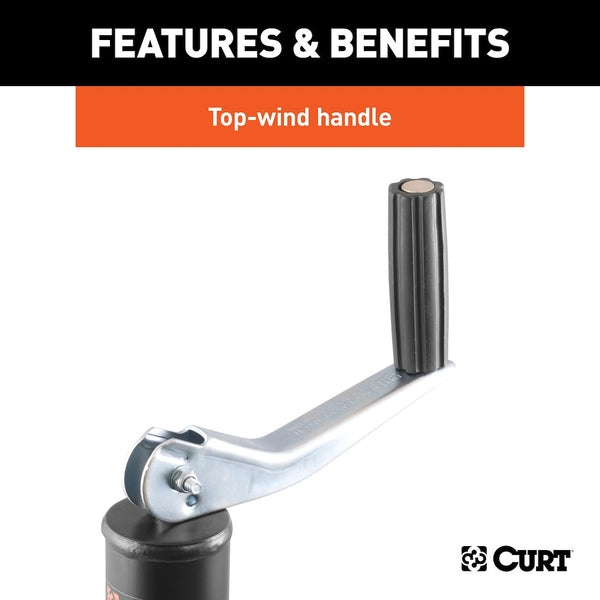 CURT Manual Topwind Trailer Tongue Jack (MPN: 28200)