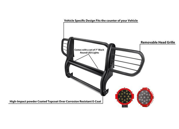 Black Horse Grille Guard Kit (MPN: 17A081000MA-PLR)