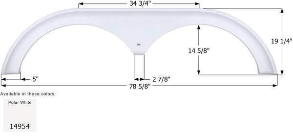 Icon Fender Skirt for Tandem Axle RVs (MPN: 14954)