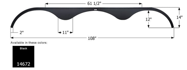 Icon Fender Skirt for Triple Axle RVs (MPN: 14672)