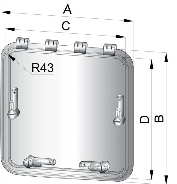 Vetus Magnus Heavy Duty Deck Hatch (MPN: MAG4242SL)