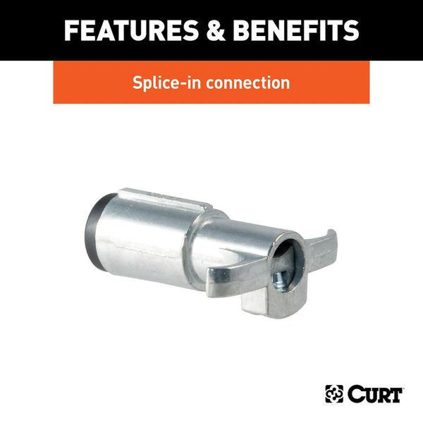 Curt 4-Way Round Trailer Wiring Connector (MPN: 58060)