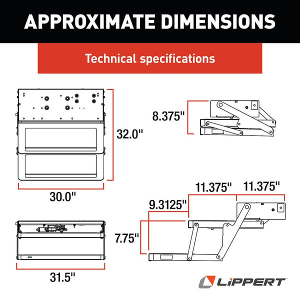 Lippert Components Kwikee 34 Series Electric Step (MPN: 3722863)