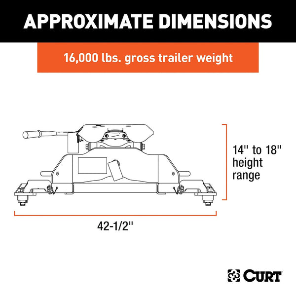 CURT A16 Fifth Wheel Trailer Hitch (MPN: 16043)