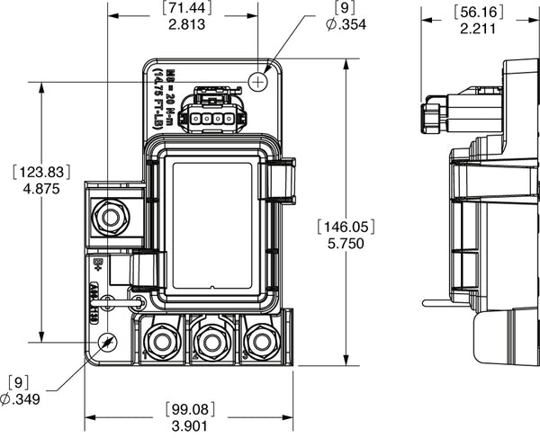 Blue Sea SafetyHub 100 Fuse Block (MPN: 7725-BSS)