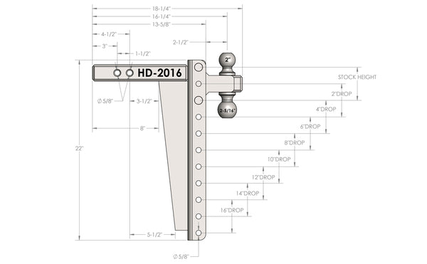 Bulletproof Hitches Heavy Duty Hitch (MPN: HD2016)