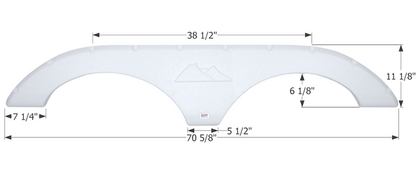 Icon Fender Skirt for Tandem Axle Trailers (MPN: 15155)