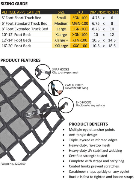 Gladiator Cargo Net (MPN: XTN-100)