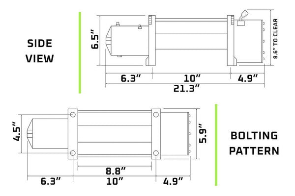 Ironman 4x4 Monster Winch (MPN: WWB9500SR)