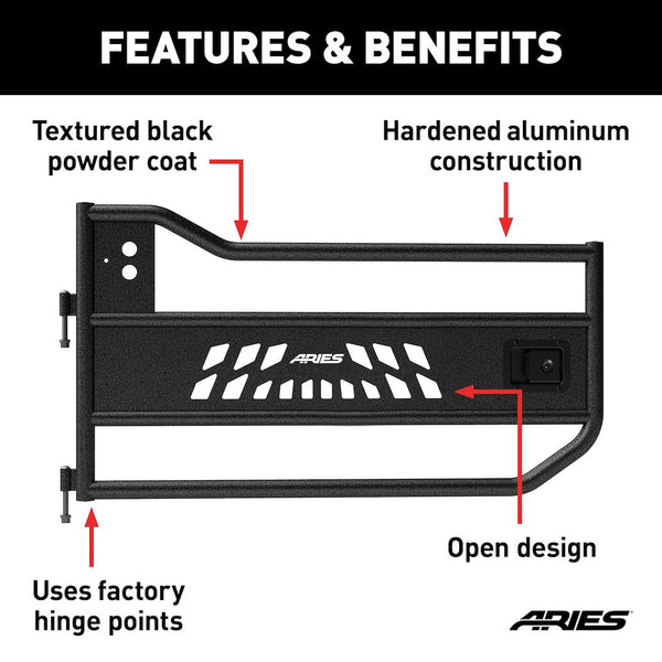 Aries Jeep Tube Doors (MPN: AR15009)