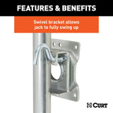 CURT Manual Sidewind Marine Trailer Tongue Jack (MPN: 28116)