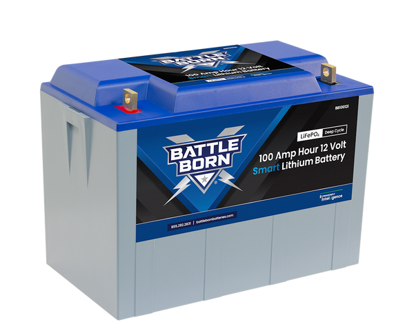 Battle Born 100 Ampere Hour 12 Volt Smart Lithium Deep Cycle Battery (MPN: BB10012I)
