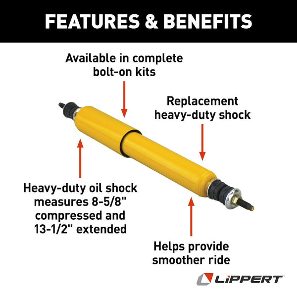 Lippert Components Heavy-Duty Replacement Shock (MPN: 283280)