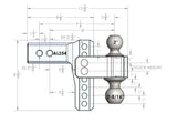 BulletProof Aluminum Trailer Hitch Ball Mount (MPN: AL254)