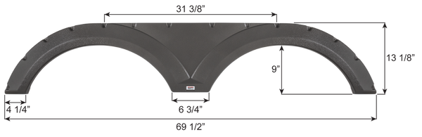 Icon Fender Skirt for Tandem Axle RVs (MPN: 16703)