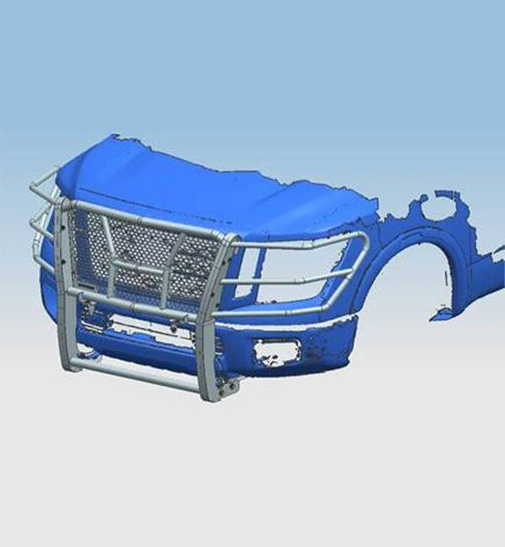 Black Horse Off Road Grille Guard (MPN: RU-NIXD16-B)