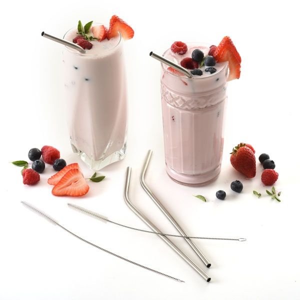 Norpro Stainless Steel Curved Beverage Straws (MPN: 436)