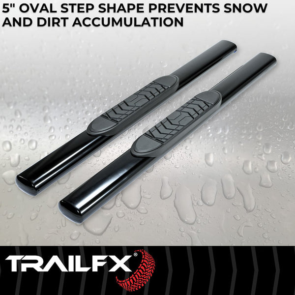 TrailFX 5 Inch Oval Straight Nerf Bar (MPN: A7029B)