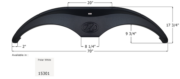 Icon Fender Skirt for Tandem Axle Trailers (MPN: 15301)