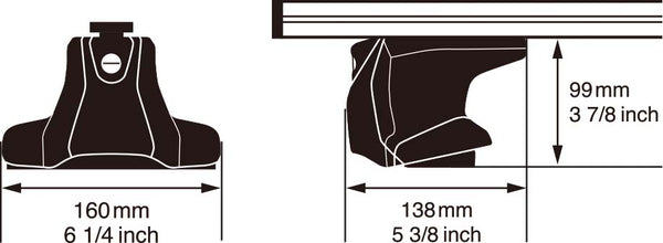 INNO Roof Rack Cross Bar Mounting Kit (MPN: XS250)