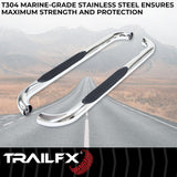 TrailFX Nerf Bar Round Tube Side Steps (MPN: A0029S)
