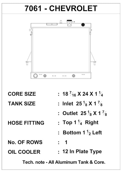 CSF High Performance Aluminum Radiator (MPN: 7061)