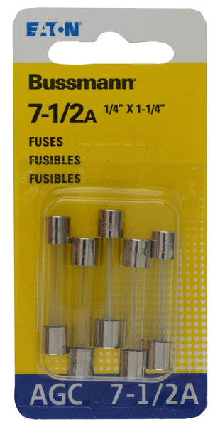 Bussman Glass Tube Fuse 7.5 Amp (MPN: BP/AGC-7-1/2-RP)