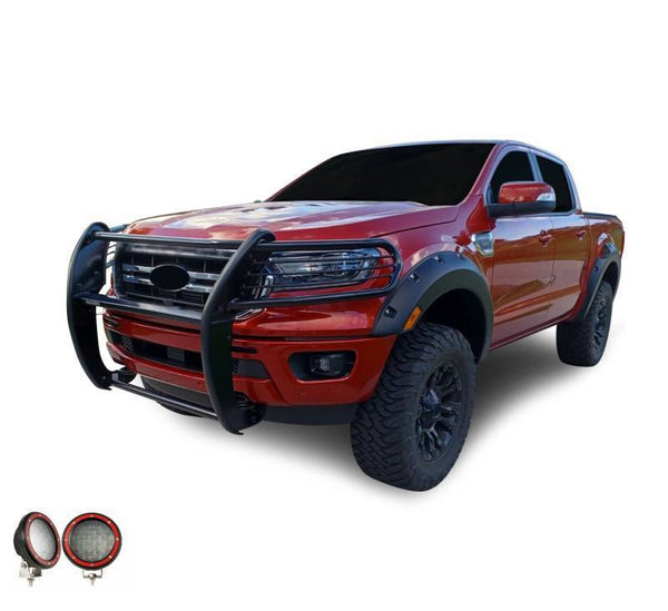 Black Horse Grille Guard Kit (MPN: 17FP10MA-PLFR)
