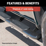 Aries 4 Inch Oval Nerf Bar With Step Pads (MPN: S222011)