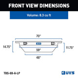 UWS Crossover Low Profile Tool Box (MPN: TBS-69-A-LP)