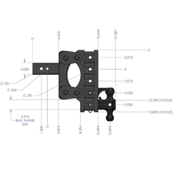 Gen-Y Hitch Torsion-Flex Trailer Hitch Ball Mount (MPN: GH-2215)