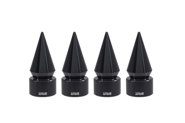 True Spike Billet Aluminum Valve Stem Caps (MPN: WVC003BK)