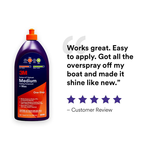 3M Perfect-It Gelcoat Medium Cutting Compound (MPN: 36106)