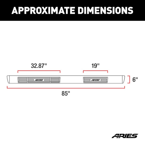 Aries 6 Inch Oval Nerf Bars (MPN: B2885)