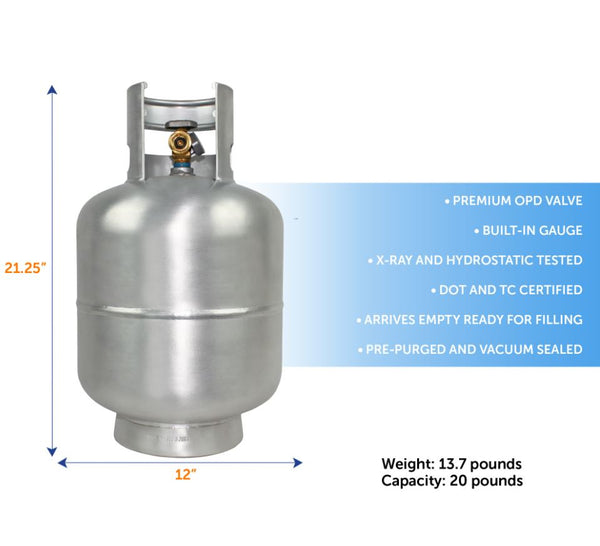 Flame King Portable Propane Tank (MPN: YSN230-ALM)