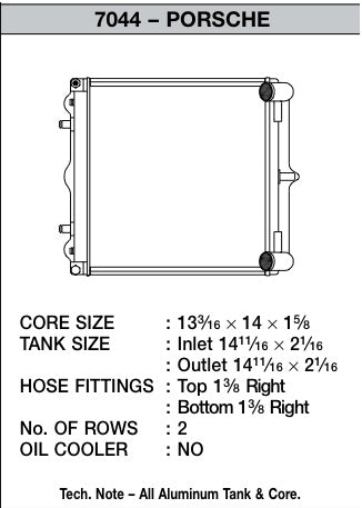 CSF Aluminum Radiator (MPN: 7044)