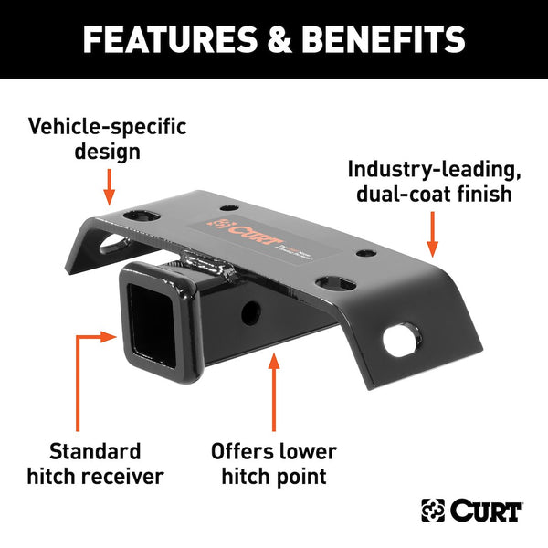 CURT Trailer Hitch Rear with 2 Inch Receiver (MPN: 19030)