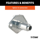 Curt 4-Way Round Trailer Wiring Connector (MPN: 58070)