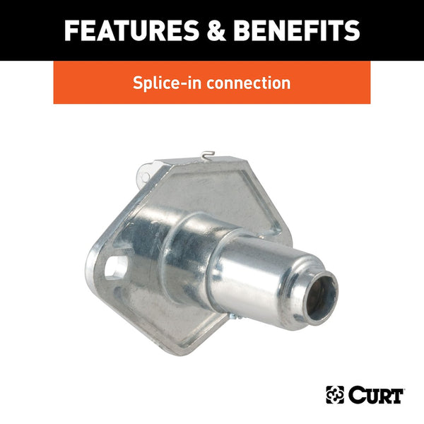 Curt 4-Way Round Trailer Wiring Connector (MPN: 58070)