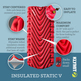 Klymit Insulated Static V Luxe Sleeping Pad (MPN: 06LIRD02D)
